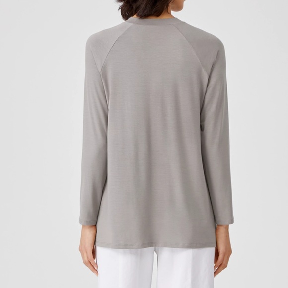 Eileen Fisher Fine Jersey Crew Neck Top NEW - Picture 4 of 15